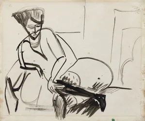 Mujer en el sofá